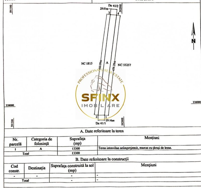 Tunari, teren intravilan 13300 mp.